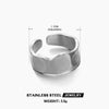 Wholesale Geometric Stainless Steel Goldplated Wide Opening Adjustable Ring For Women