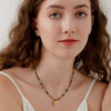 Wholesale Geometric Stainless Steel Handmade Electroplated Pendant Necklace With Oshaped Chain For Women