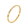 Wholesale Geometric Stainless Steel Inlaid White Square Zircon Electroplated Ladies Bracelet