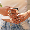 Wholesale Geometric Stainless Steel Jewelry Set With Pvd Furnace Vacuum Real Gold Plating For Women