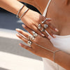 Wholesale Geometric Stainless Steel Jewelry Set With Pvd Furnace Vacuum Real Gold Plating For Women