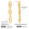 Wholesale Geometric Stainless Steel Jewelry Set With Vacuum Real Gold Plating For Women Earrings And Necklace