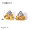 Wholesale Geometric Stainless Steel Jewelry With Gold And Silver Color Matching And Electroplating Design