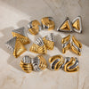 Wholesale Geometric Stainless Steel Jewelry With Gold And Silver Color Matching And Electroplating Design