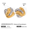 Wholesale Geometric Stainless Steel Jewelry With Gold And Silver Color Matching And Electroplating Design