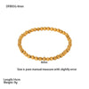 Wholesale Geometric Stainless Steel 18K Gold Beads Elastic Electroplated Bracelet Jewelry