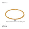 Wholesale Geometric Stainless Steel 18K Gold Beads Elastic Electroplated Bracelet Jewelry