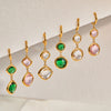 Wholesale Geometric Stainless Steel 18K Gold Electroplated Ear Cuffs For Women With Crystal Splicing Design
