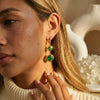 Wholesale Geometric Stainless Steel 18K Gold Electroplated Ear Cuffs For Women With Crystal Splicing Design