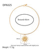 Wholesale Geometric Stainless Steel 18K Gold Electroplated Jewelry Set For Women Pendant Necklace Choker Earrings