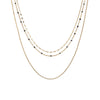 Wholesale Geometric Stainless Steel 18K Gold Electroplated Necklace For Women Exquisite Minimalist Three Layered Clavicle Chain