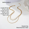 Wholesale Geometric Stainless Steel 18K Gold Electroplated Necklace For Women Exquisite Minimalist Three Layered Clavicle Chain