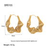 Wholesale Geometric Stainless Steel 16K Gold Electroplated Oval Ear Buckle Earrings For Women