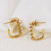 Wholesale Geometric Stainless Steel 18K Gold Electroplated Women's Earrings