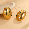 Wholesale Geometric Stainless Steel 18K Gold Electroplated Women's Earrings