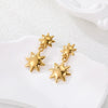 Wholesale Geometric Stainless Steel 18K Gold Electroplated Women's Earrings