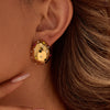 Wholesale Geometric Stainless Steel 18K Gold Electroplated Women's Earrings