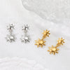 Wholesale Geometric Stainless Steel 18K Gold Electroplated Women's Earrings