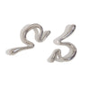 Wholesale Geometric Stainless Steel 18K Gold Plated Asymmetrical Liquid Curved Ear Clip Earrings For Women