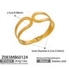 Wholesale Geometric Stainless Steel 18K Gold Plated Bracelet Set With Large Round Beads And Exaggerated Unique Design