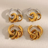 Wholesale Geometric Stainless Steel 18K Gold Plated Casual Earrings For Women
