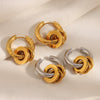 Wholesale Geometric Stainless Steel 18K Gold Plated Casual Earrings For Women