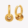 Wholesale Geometric Stainless Steel 18K Gold Plated Casual Earrings For Women