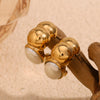 Wholesale Geometric Stainless Steel 18K Gold Plated Caterpillar Earrings For Women