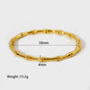 Wholesale Geometric Stainless Steel 18K Gold Plated Clasp Bracelet For Women