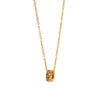 Wholesale Geometric Stainless Steel 18K Gold Plated Doublering Flower Pendant Oshaped Chain Necklace For Women