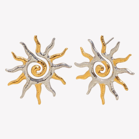 Wholesale Geometric Stainless Steel 18K Gold Plated Earrings For Women