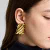 Wholesale Geometric Stainless Steel 18K Gold Plated Earrings For Women