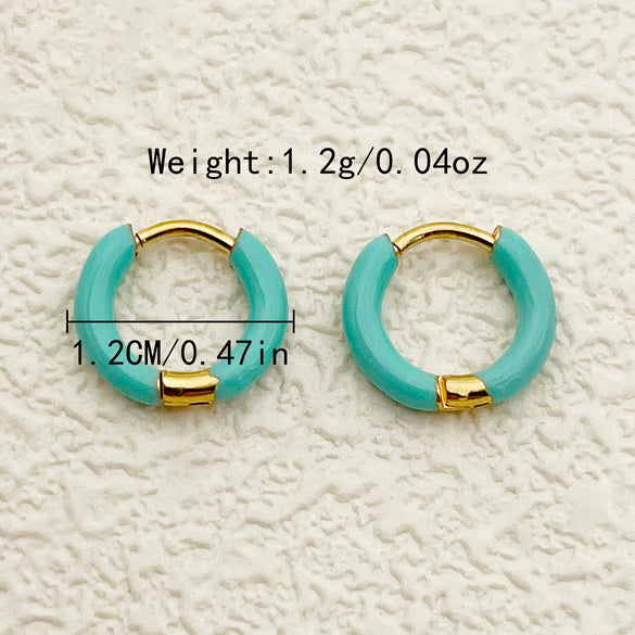 Wholesale Geometric Stainless Steel 14K Gold Plated Earrings For Women