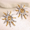 Wholesale Geometric Stainless Steel 18K Gold Plated Earrings For Women