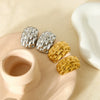 Wholesale Geometric Stainless Steel 18K Gold Plated Earrings For Women