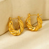 Wholesale Geometric Stainless Steel 18K Gold Plated Earrings For Women