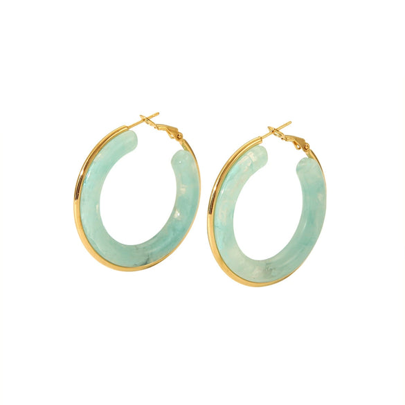 Wholesale Geometric Stainless Steel 18K Gold Plated Earrings For Women