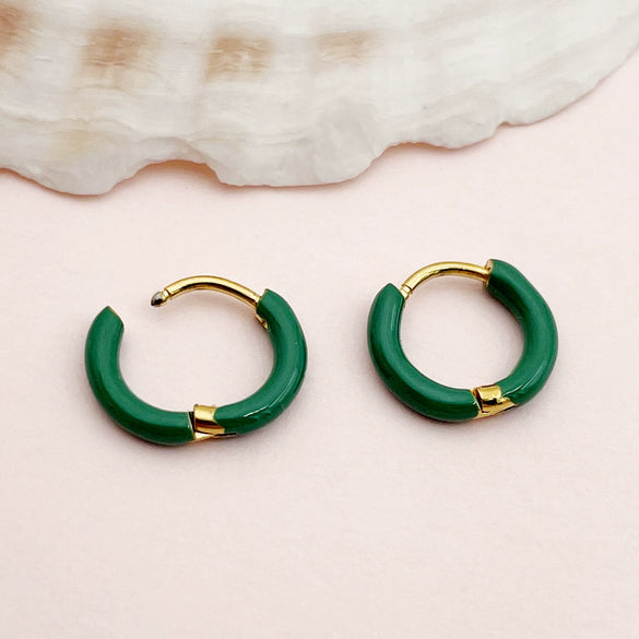Wholesale Geometric Stainless Steel 14K Gold Plated Earrings For Women