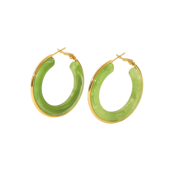Wholesale Geometric Stainless Steel 18K Gold Plated Earrings For Women