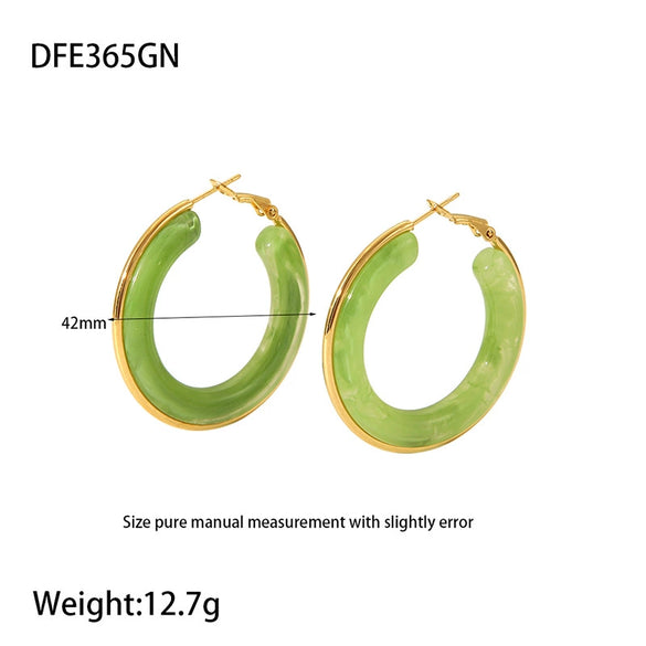 Wholesale Geometric Stainless Steel 18K Gold Plated Earrings For Women