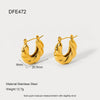 Wholesale Geometric Stainless Steel 18K Gold Plated Earrings For Women