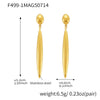 Wholesale Geometric 316L Stainless Steel 18K Gold Plated Electroplated Fashion Earrings For Women