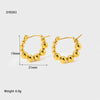Wholesale Geometric Stainless Steel 18K Gold Plated Ins Style Earrings For Women