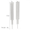 Wholesale Geometric Stainless Steel 18K Gold Plated Long Blade Chain Tassel Earrings For Women