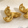 Wholesale Geometric Stainless Steel 18K Gold Plated Niche Style Earrings For Women