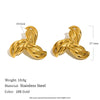 Wholesale Geometric Stainless Steel 18K Gold Plated Niche Style Earrings For Women