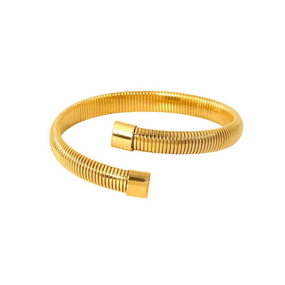 Wholesale Geometric Stainless Steel 18K Gold Plated Open Bracelet Jewelry For Women