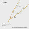 Wholesale Geometric Stainless Steel 18K Gold Plated Oshaped Chain Tassel Yshaped Necklace For Women