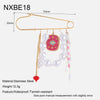 Wholesale Geometric Stainless Steel 18K Gold Plated Pearl Tassel Pendant Brooch Pin Unisex Clothing Accessories