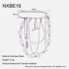 Wholesale Geometric Stainless Steel 18K Gold Plated Pearl Tassel Pendant Brooch Pin Unisex Clothing Accessories